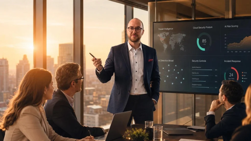 A technology expert explaining a cybersecurity topic