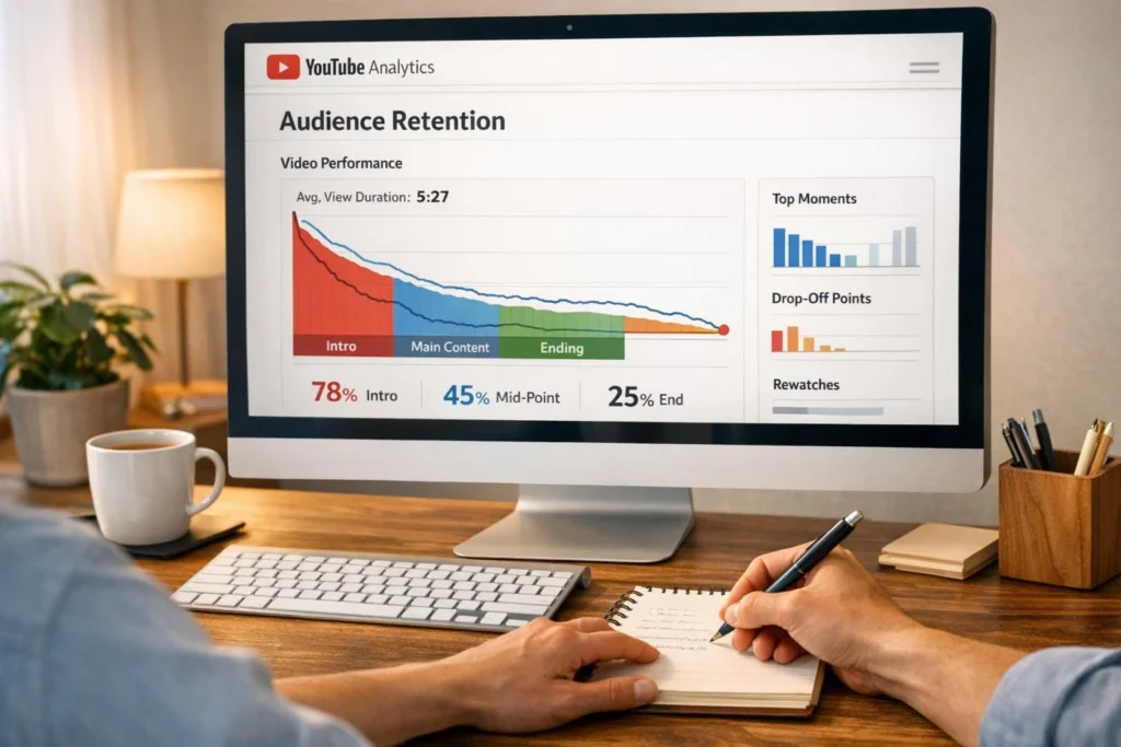 A dashboard that connects video views and retention with website visits, enquiries and qualified leads.